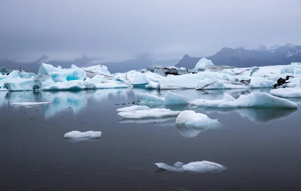 Icebergs Laguna Glaciar Islandia Ekulsarlon —  Fotos de Stock