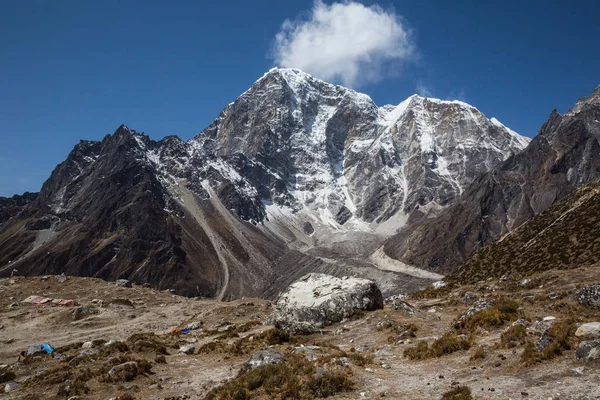 Piękny Widok Toru Everest Base Camp Himalaje — Zdjęcie stockowe