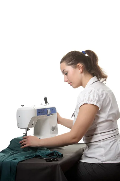 Woman Seamstress Working Sewing Machine Royalty Free Stock Photos