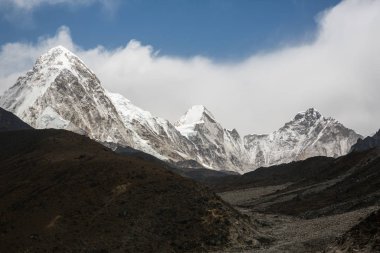 parça güzel görünümünden herhangi bir zamanda Saha Kampı, Himalayalar için