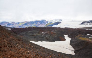 Güzel dağ Panorama Milli Parkı Thorsmork, İzlanda.