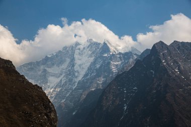 parça güzel görünümünden herhangi bir zamanda Saha Kampı, Himalayalar için