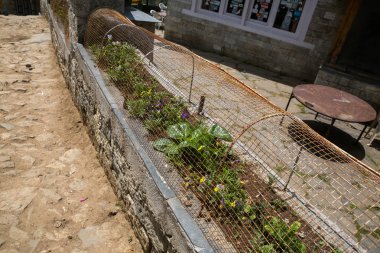 Sagarmatha, Nepal-Mayıs 6: Himalaya köyü 6, 2016: Sagarmatha, Nepal. Himalaya köyü Everest Ana kampı için yolda.