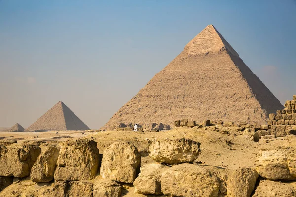 Pyramidy Gízy Egyptě — Stock fotografie