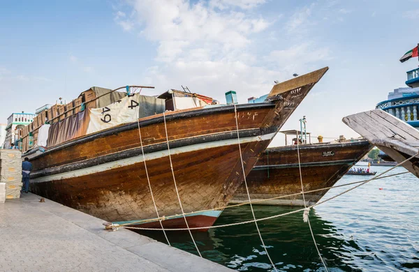 Dubai Birleşik Arap Emirlikleri Ocak Geleneksel Abra Feribot Ocak 2014 — Stok fotoğraf