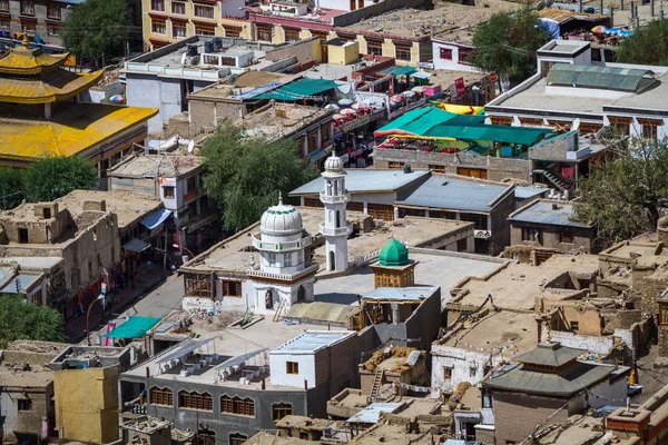 Leh Cidade Está Localizada Himalaia Indiano Uma Altitude 3500 Metros — Fotografia de Stock