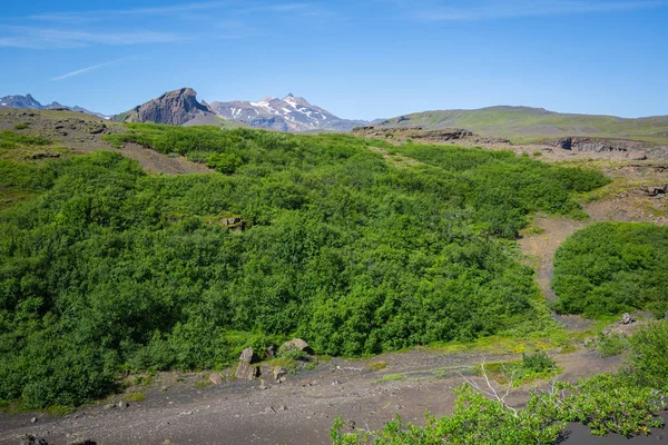 Национальном Парке Ландшафтный Алаугавегур Исландия — стоковое фото