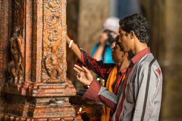 Madurai Indien Februari Bön Indiska Tempel Den Februari 2013 Madurai — Stockfoto