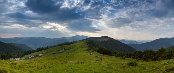 Panorama Estivo Della Catena Montenegrina Dei Carpazi — Foto Stock