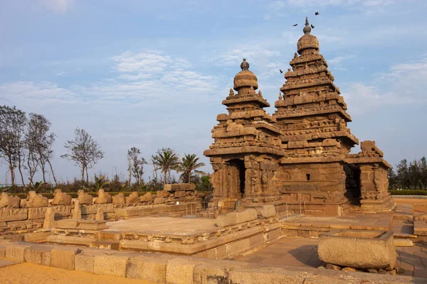 Forntida Shore Templet Mahabalipuram Tamil Nadu Indien — Stockfoto