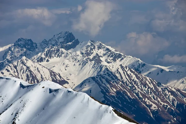 Krásná Krajina Horách Georgia Poblíž Kazbek — Stock fotografie