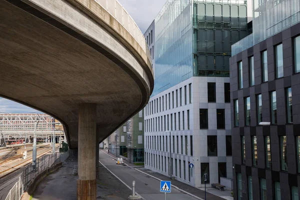 Uma Estrada Norway Capital Oslo — Fotografia de Stock