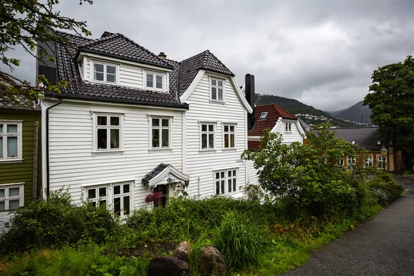 Uma Bela Rua Velha Bergen — Fotografia de Stock