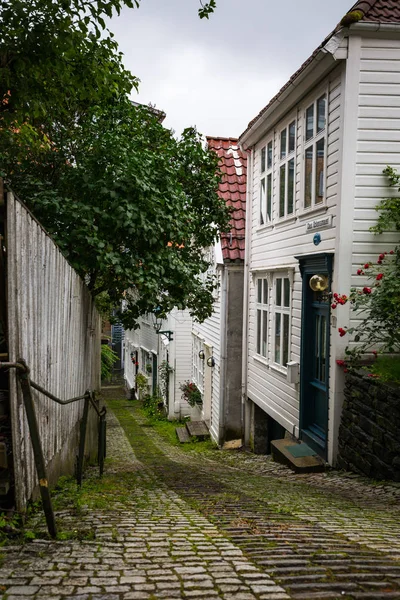 Una Hermosa Calle Antigua Bergen — Foto de Stock