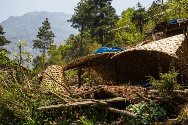 Himalayan Byn Väg Till Everest Basläger — Stockfoto