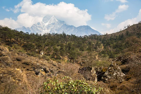 Прекрасный Вид Пути Базовому Лагерю Эверест Гималаи — стоковое фото