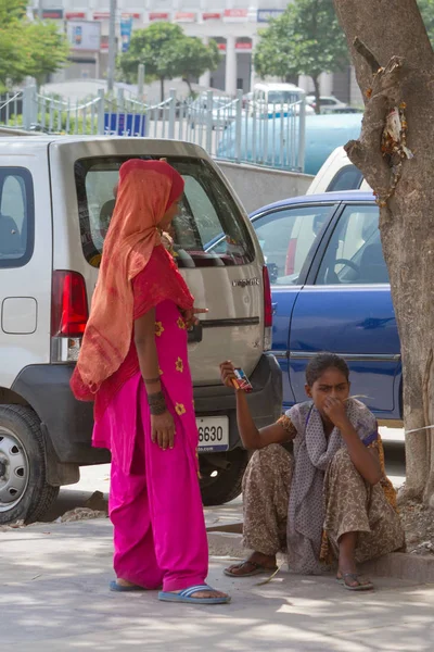 Cityscape People Indian Capital City Delhi Stock Picture