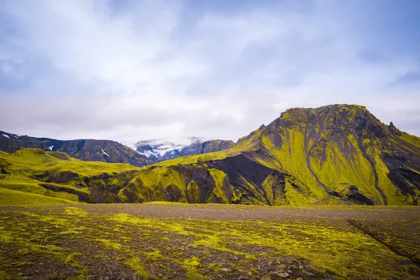 国立公園 Thorsmork アイスランドの美しい山のパノラマ ロイヤリティフリーのストック写真