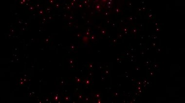 Gece gökyüzündeki havai fişekler