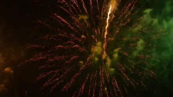 Das Feuerwerk Nachthimmel — Stockvideo