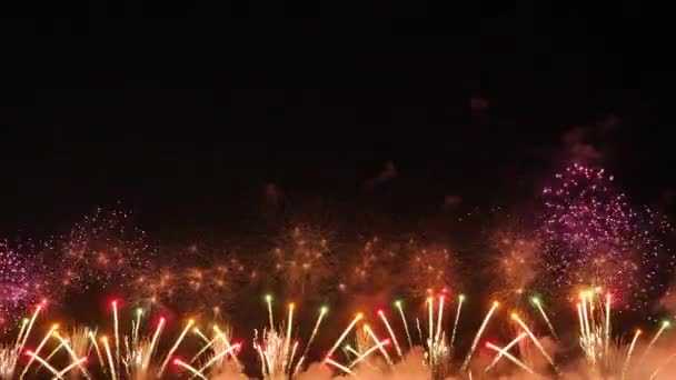 Les feux d'artifice dans le ciel nocturne