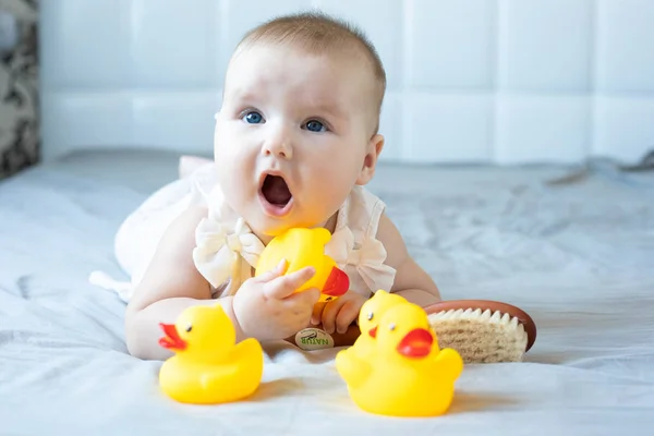 Criança Bebê Menina Feliz — Fotografia de Stock