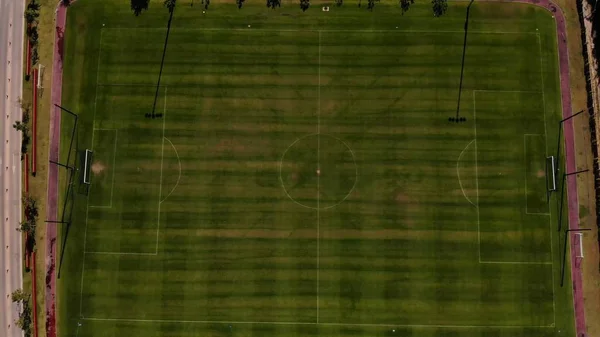 Hua Hin, Tailândia - 10 de março de 2019: vista superior do campo de futebol — Fotografia de Stock