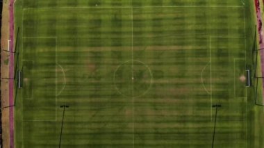 Hua Hin, Tayland - 10 Mart 2019: futbol alanı Üstten Görünüm