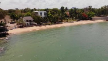 Pattaya, Tayland, kıyı şeridi ve Pattaya deniz hava görünümü güzel deniz manzarası üst görünümü