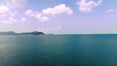 Pattaya, Tayland, kıyı şeridi ve Pattaya deniz hava görünümü güzel deniz manzarası üst görünümü.