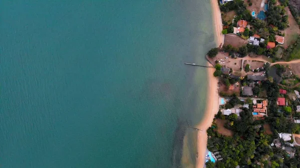Puncak pemandangan pemandangan pemandangan laut yang indah di Pattaya, Thailand, pemandangan udara dari garis pantai dan Laut Pattaya . — Stok Foto
