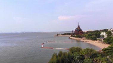 Pattaya, Tayland, üst görünümü Truth Tapınağı.