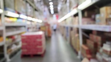 Sanayi ve ticari video için Süper Market Kargo Stok soyut bulanıklık