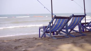 Bu Jomtien plajının bir manzara Pattaya popüler bir turist Plajı.