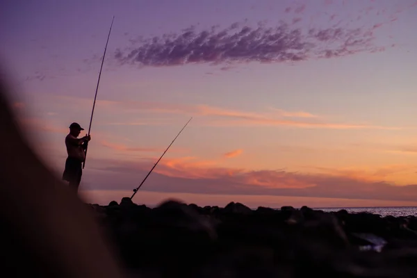 Fisherman finish the day — Stock Photo, Image