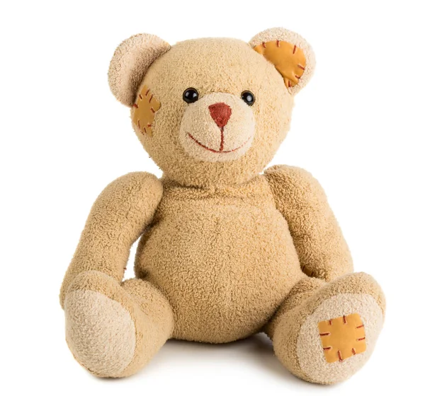 Toy Teddy Bear Isolated White Background — Stock Photo, Image