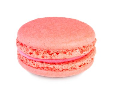 Beyaz arka plan üzerinde izole tatlı pasta macaron tatlı