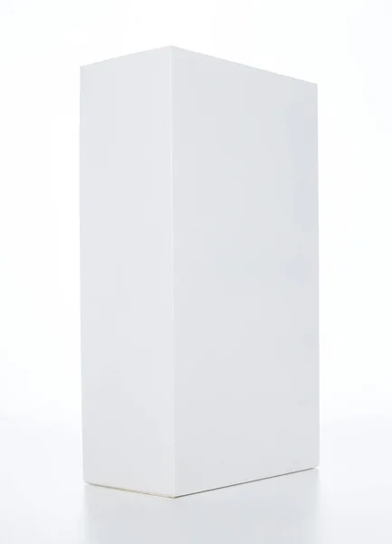 White Tall Rectangle Blank Box White Background — Stock Photo, Image