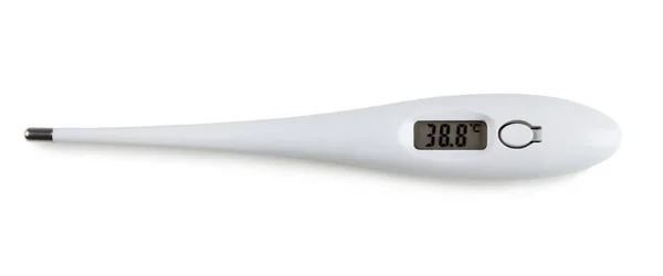 Digitales Thermometer Isoliert Auf Weißem Hintergrund — Stockfoto