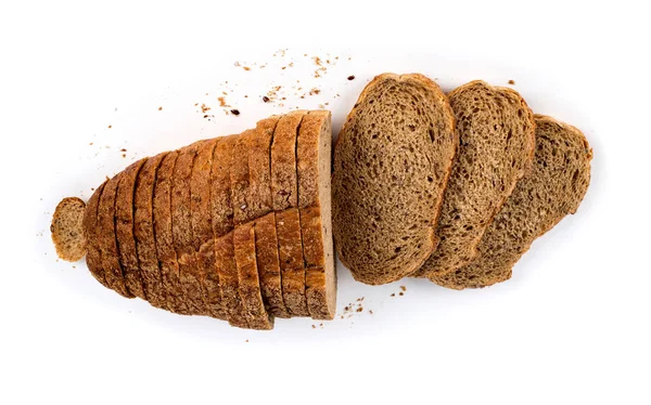 Brood toast geïsoleerd op witte achtergrond — Stockfoto