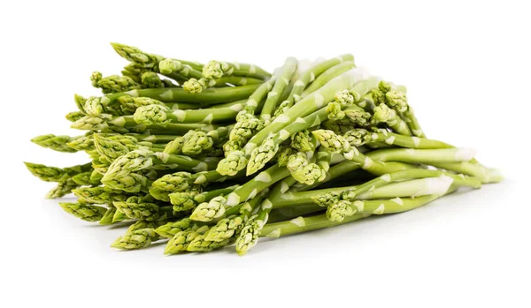 Deliziosi Asparagi Isolati Sfondo Bianco — Foto Stock