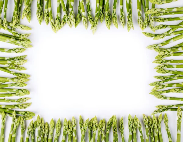 Background Made Asparagus Isolated Copy Space — Stock Photo, Image
