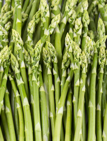 Verde Fresco Sfondo Asparagi Crudi — Foto Stock