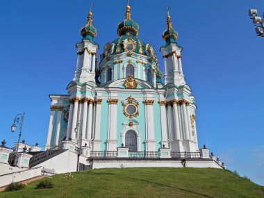 Kiev'deki St. Andrew Kilisesi. Francesco Rastrelli mimar.