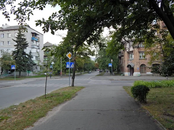 Saslonova Straße Linken Ufer Des Kiev — Stockfoto