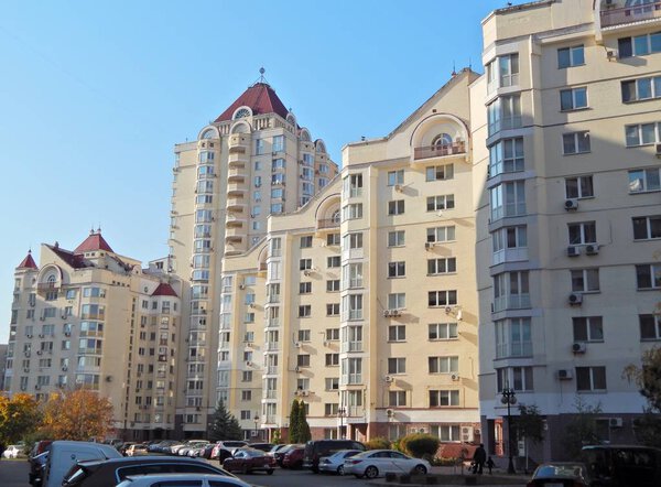 High-rise building in Kiev. Obolon.