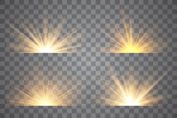 光效应恒星爆发 矢量透明阳光 概念为例证模板艺术设计 横幅为圣诞节 — 图库矢量图片