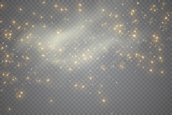 Sparks Glitter Ειδικό Εφέ Φωτός Διάνυσμα Λάμπει Διαφανές Φόντο Χριστουγεννιάτικο — Διανυσματικό Αρχείο