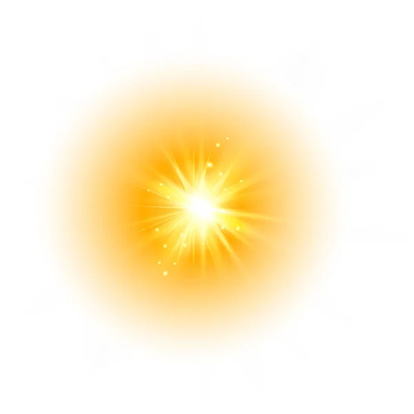 Efecto Luz Brillante Explosión Brillo Chispa Destello Solar Ilustración Vectorial — Vector de stock
