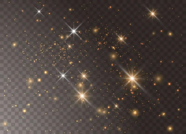 Gwiazdy Efektu Świetlnego Wektor Błyszczy Przezroczystym Tle Boże Narodzenie Abstrakcyjny — Wektor stockowy